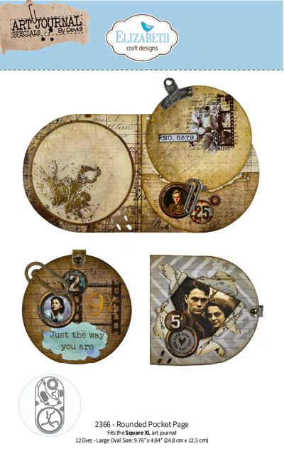 Elizabeth Craft Designs Rounded Pocket Page Metal Die Set